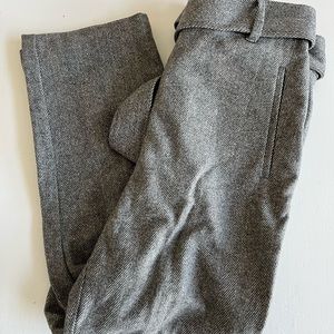 Wilfred herringbone straight leg trousers(w/ belt)